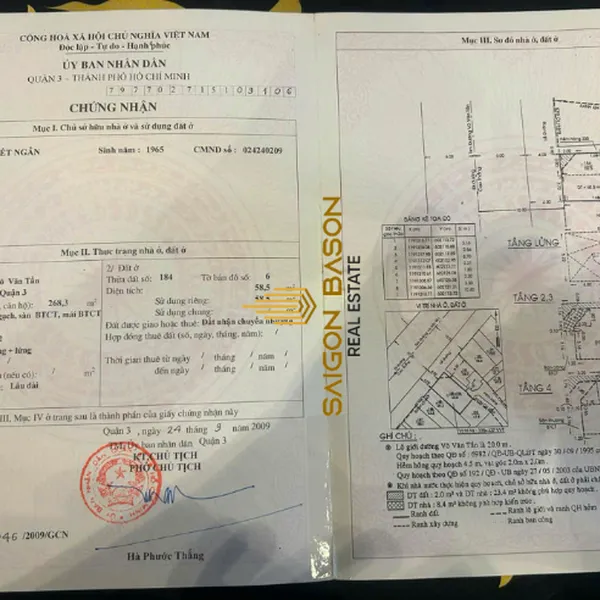 Bán nhà mặt tiền Võ Văn Tần, P. Bàn Cờ, Quận 3, ngang 9m