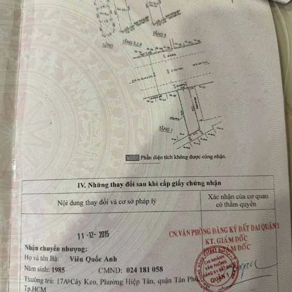 Bán nhà mặt tiền đường BÙI VIỆN QUẬN 1