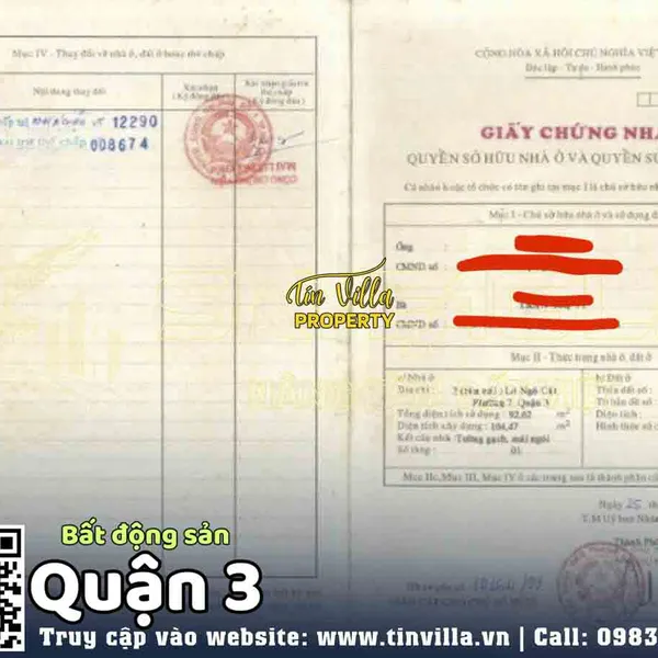 BÁN ĐẤT MẶT TIỀN ĐƯỜNG LÊ NGÔ CÁT - QUẬN 3