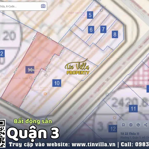 BÁN ĐẤT MẶT TIỀN ĐƯỜNG LÊ NGÔ CÁT - QUẬN 3