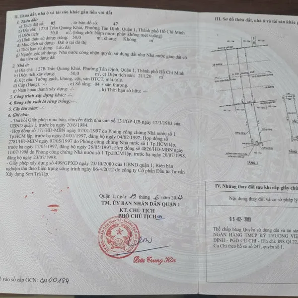 BÁN CẶP ĐÔI HOÀN HẢO MT 127B-127C TRẦN QUANG KHẢI, P. TÂN ĐỊNH, QUẬN 1, TPHCM
