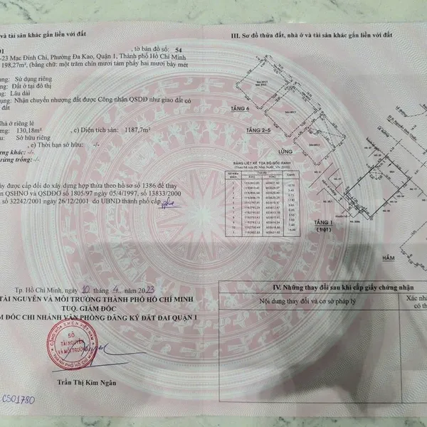 BÁN TÒA NHÀ MT SỐ 19-21-23 MẠC ĐỈNH CHI, PHƯỜNG ĐA KAO, QUẬN 1, TPHCM