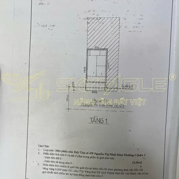 BÁN NHÀ MT CẤP 4 SỐ 478 NGUYỄN THỊ MINH KHAI, PHƯỜNG 2, QUẬN 3, TPHCM