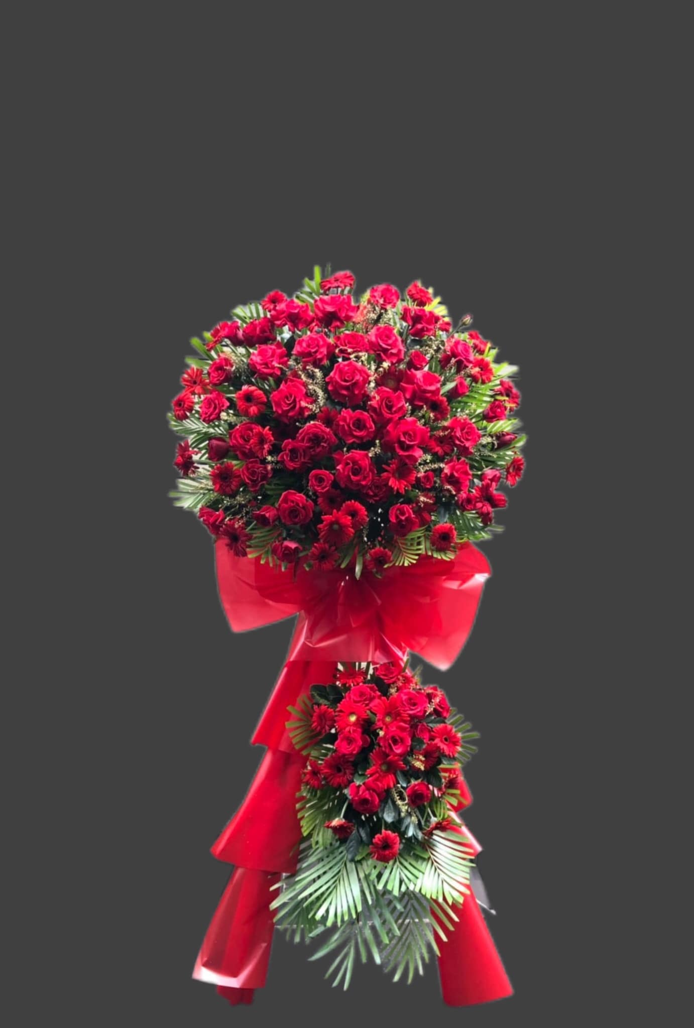 Kệ khai trương hoa hồng đỏ