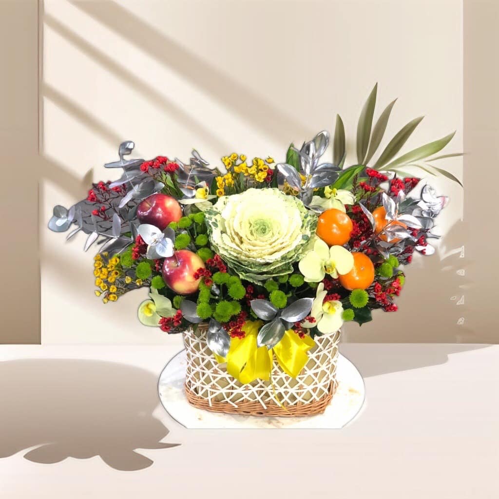 Giỏ hoa mix trái cây