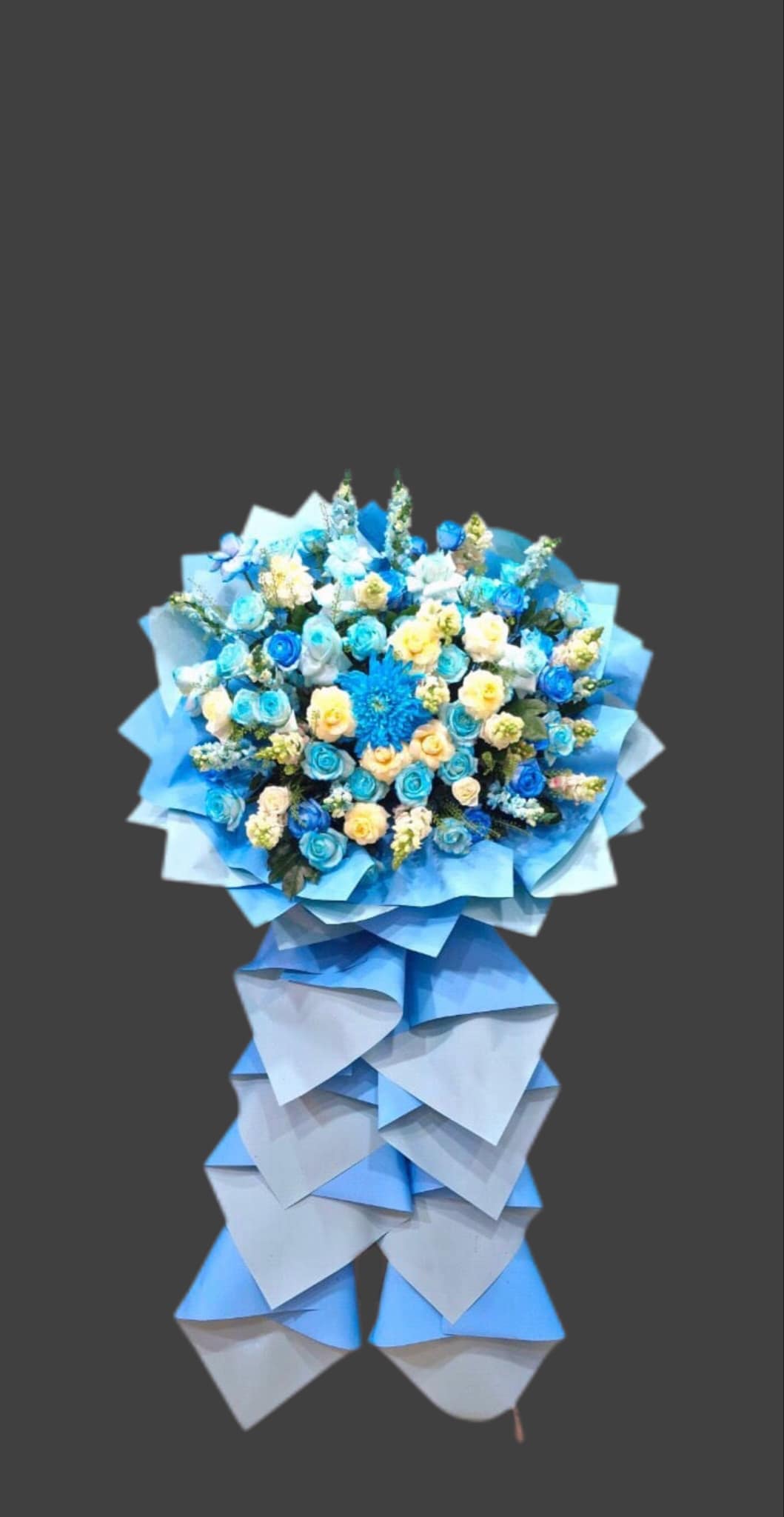 Hoa tặng khai trương màu xanh dương