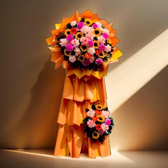 KỆ HOA CHÚC MỪNG KHAI TRƯƠNG MIX MÀU - KCM005