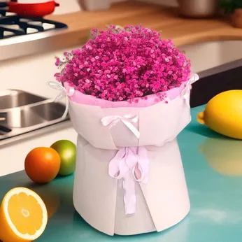 Bó hoa Baby tròn tone hồng