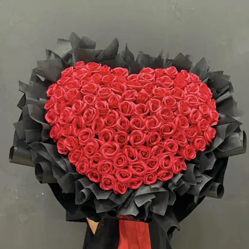 BÓ HOA HỒNG TRÁI TIM - HB002