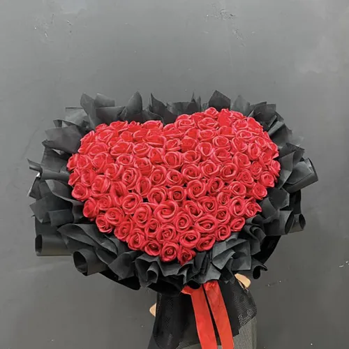 BÓ HOA HỒNG TRÁI TIM - HB002