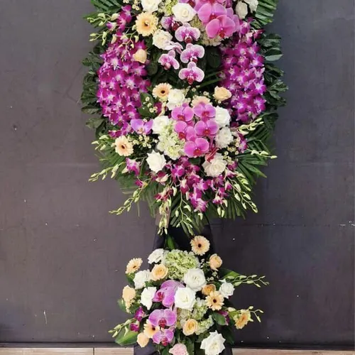 KỆ HOA VIẾNG 3 TẦNG MIX MÀU - HV006