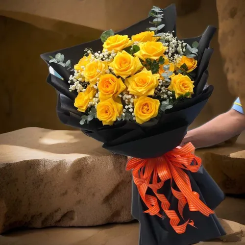 BÓ HOA HỒNG VÀNG - HB005