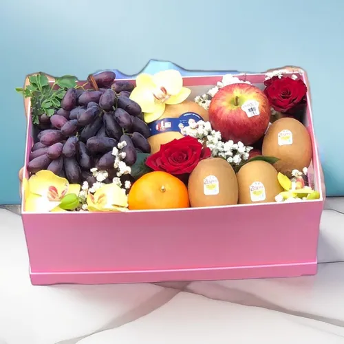 HỘP TRÁI CÂY MIX HOA - HTC003