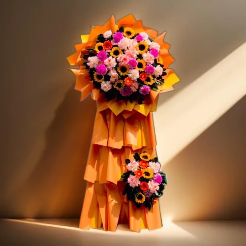 KỆ HOA CHÚC MỪNG KHAI TRƯƠNG MIX MÀU - KCM005