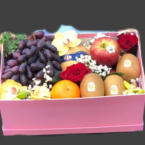 HỘP TRÁI CÂY MIX HOA - HTC003