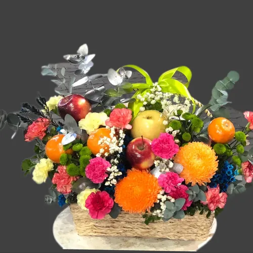 GIỎ HOA TRÁI CÂY THEO PHONG CÁCH HIỆN ĐẠI - HTC005
