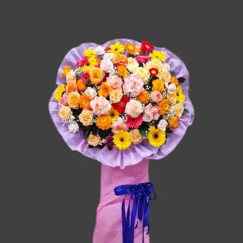 KỆ HOA KHAI TRƯƠNG MIX MÀU THEO PHONG CÁCH HIỆN ĐẠI - KCM012