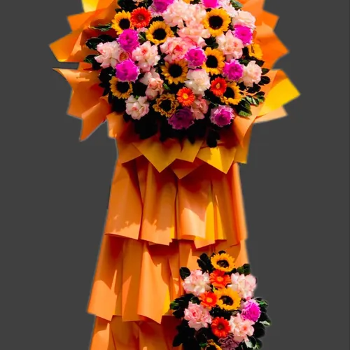 KỆ HOA CHÚC MỪNG KHAI TRƯƠNG MIX MÀU - KCM005