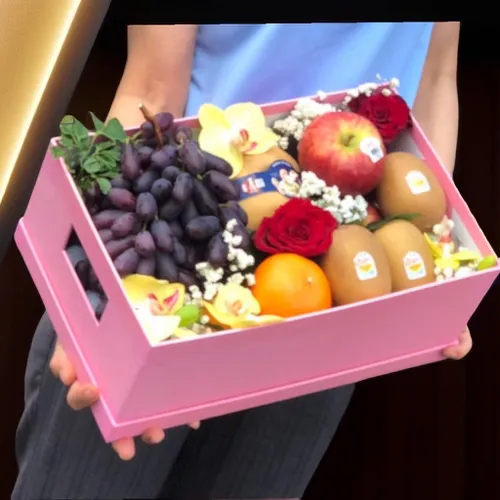 HỘP TRÁI CÂY MIX HOA - HTC003