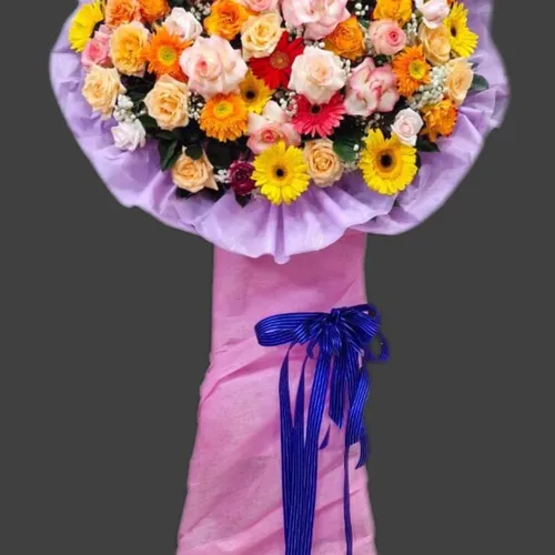 KỆ HOA KHAI TRƯƠNG MIX MÀU THEO PHONG CÁCH HIỆN ĐẠI - KCM012