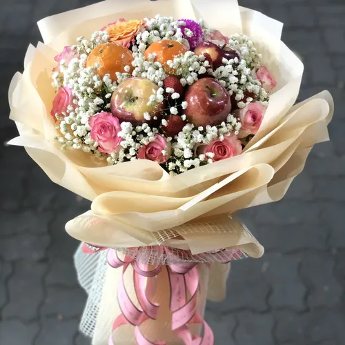 BÓ HOA MIX TRÁI CÂY - HTC002