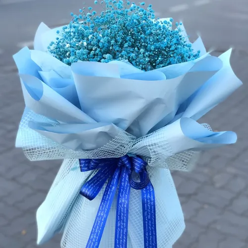 BÓ HOA BABY KHÔ XANH DƯƠNG