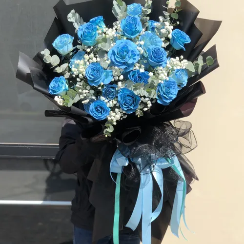 BÓ HOA HỒNG XANH DƯƠNG - HB004