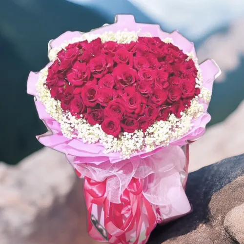 BÓ HOA HỒNG TRÁI TIM - HB001