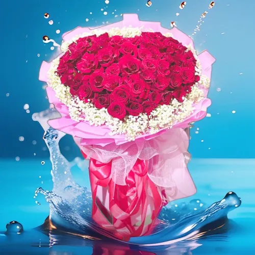 BÓ HOA HỒNG TRÁI TIM - HB001