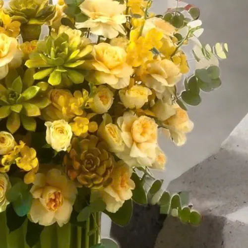 Giỏ hoa Nắng mai - HG013