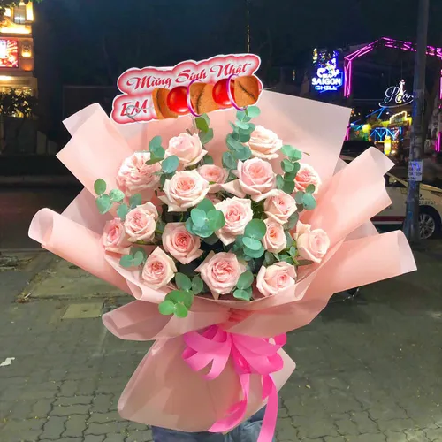 Bó hồng Ohara hồng -  HB018