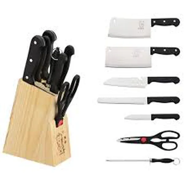 Bộ combo dao kéo tặng kèm hộp gỗ để dao