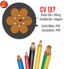 CV 1X2.5 (V-75) Dây đồng đơn bọc cách điện PVC, dây pha 7 sợi 0.6/1kV - CADISUN