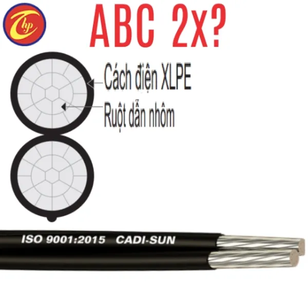 ABC 2X16 Dây nhôm vặn xoắn 2 ruột. dây pha 7 sợi 0.6/1kV CADISUN
