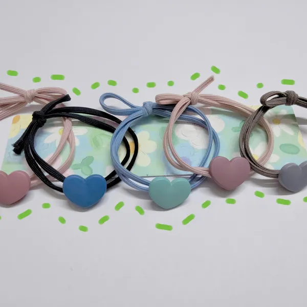 Dây cột tóc trái tim style Hàn Quốc