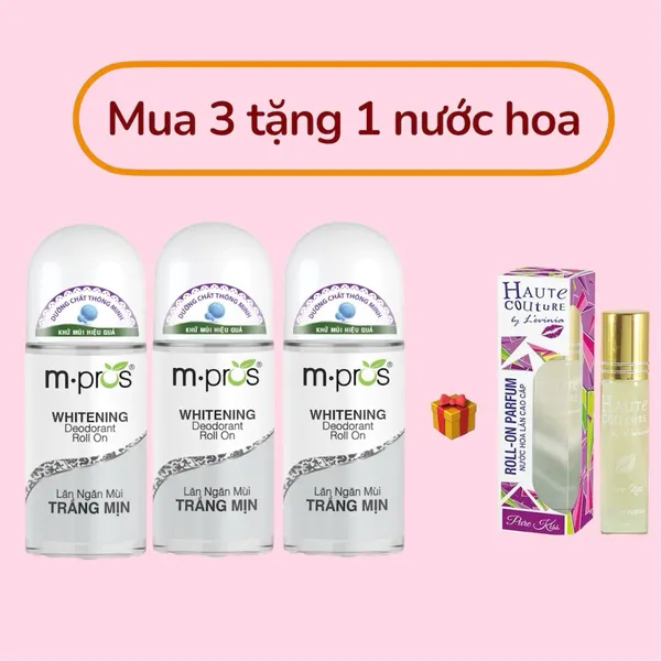Lăn Khử Mùi Trắng Mịn M.Pros