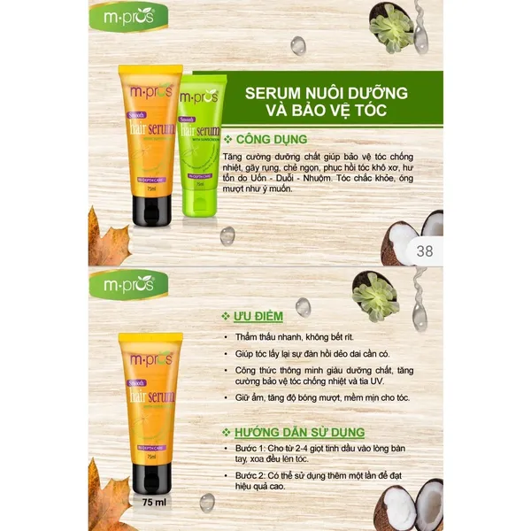 Serum M.pros dưỡng bóng và mềm mượt tóc