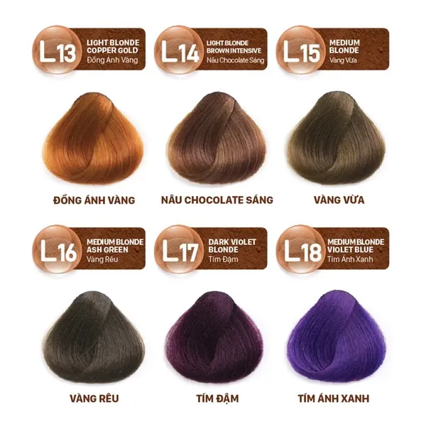 Kem nhuộm màu tóc cao cấp Youth & Color Lavox - 18 màu nhuộm