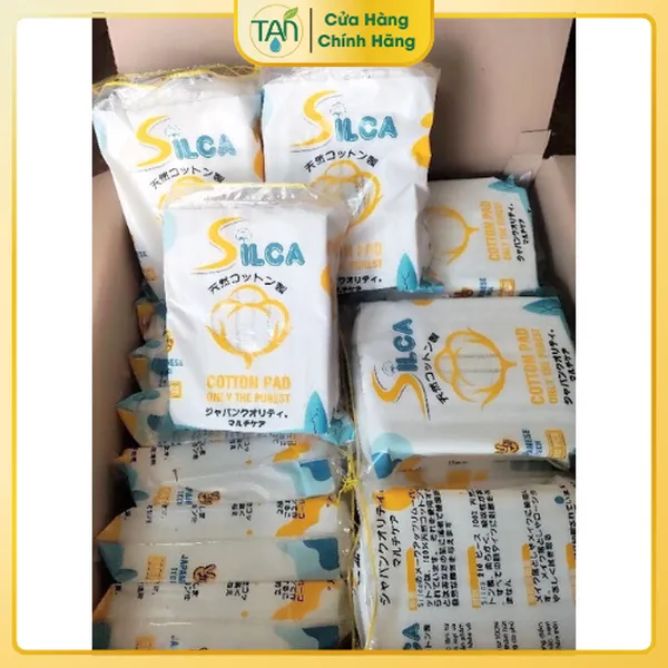 Bông tẩy trang Vuông Silca 210 Miếng