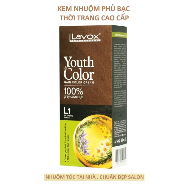 Kem Nhuộm màu tóc bạc cao cấp Youth & Color Lavox-6 Màu nhuộm