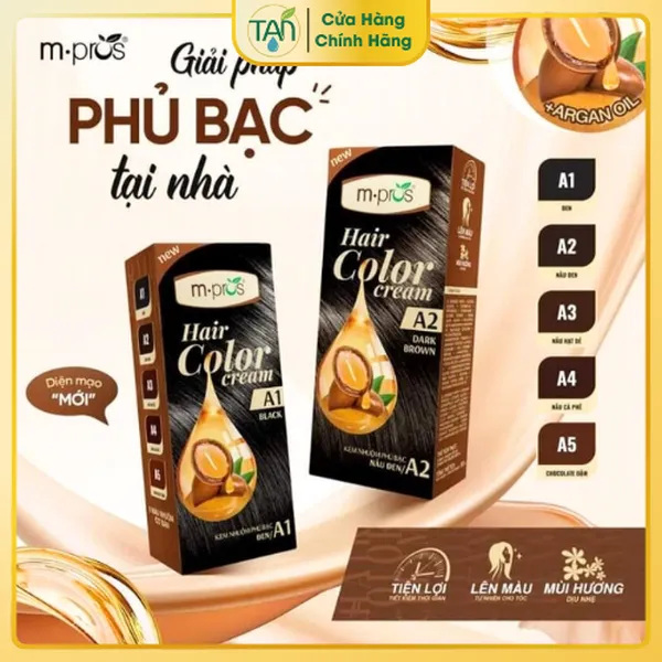 Kem Nhuộm Phủ Bạc Dưỡng chất Thiên Nhiên M.Pros