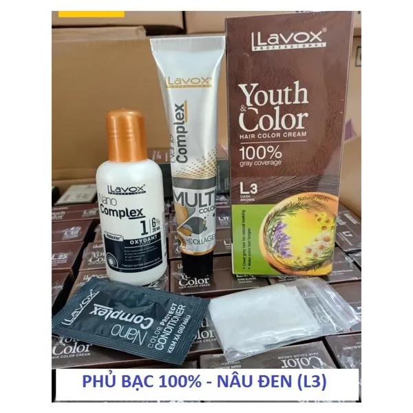 Kem Nhuộm màu tóc bạc cao cấp Youth & Color Lavox-6 Màu nhuộm
