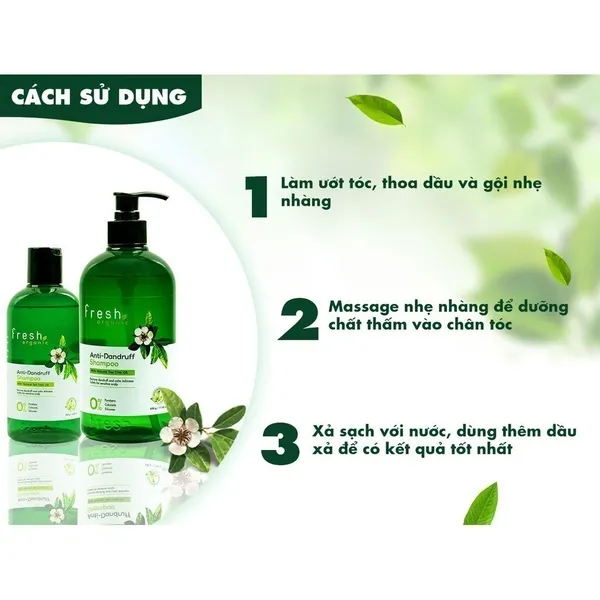 Dầu gội Fresh Organic Tràm Trà 500gDầu gội Fresh Organic Tràm Trà 500g