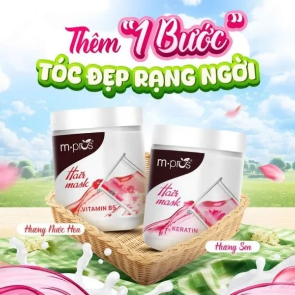 Hấp dầu Ủ tóc Keratin siêu mượt M.pros 600G