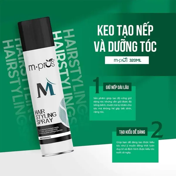 Keo xịt tóc M.pros