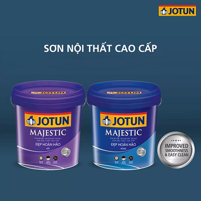 Dòng sơn jotun majestic đẹp hoàn hảo có hai loại bóng và mờ Dòng sơn jotun majestic đẹp hoàn hảo có hai loại bóng và mờ