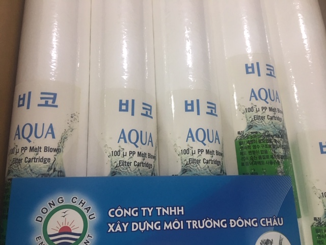 Lõi nén 100 micron 40 inch Aqua Hàn Quốc liên hệ đông châu cung cấp Lõi lọc nén pp 100µm 40 inch