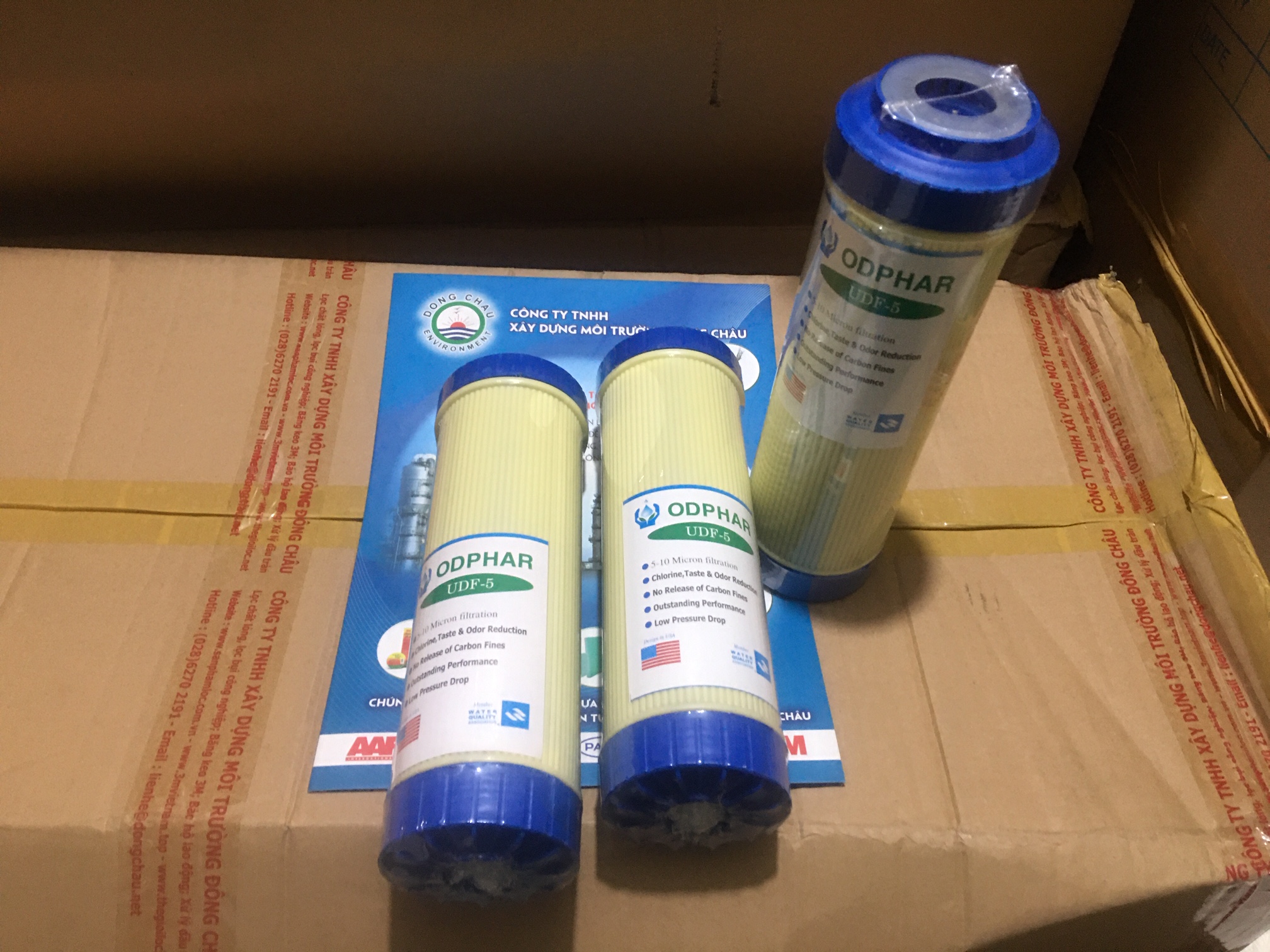 Lõi than UDF, GAC dài 10 inch lọc nước, khử mùi, hấp thụ Clo dư liên hệ đông châu phân phối Lõi than hoạt tính hạt vỏ nhựa 10-inch UDF