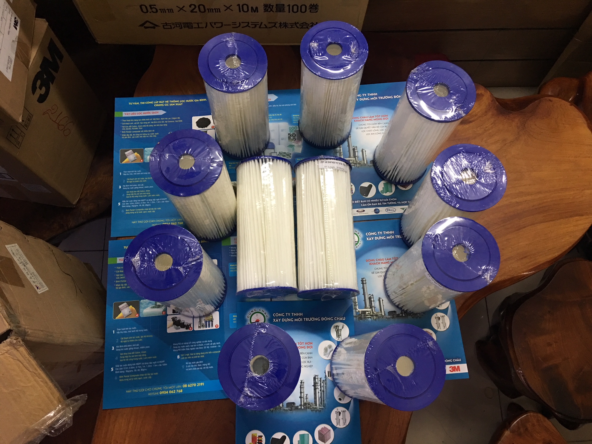 liên hệ đông châu phân phối Lõi giấy xếp lọc nước bể bơi Big Blue 10-inch