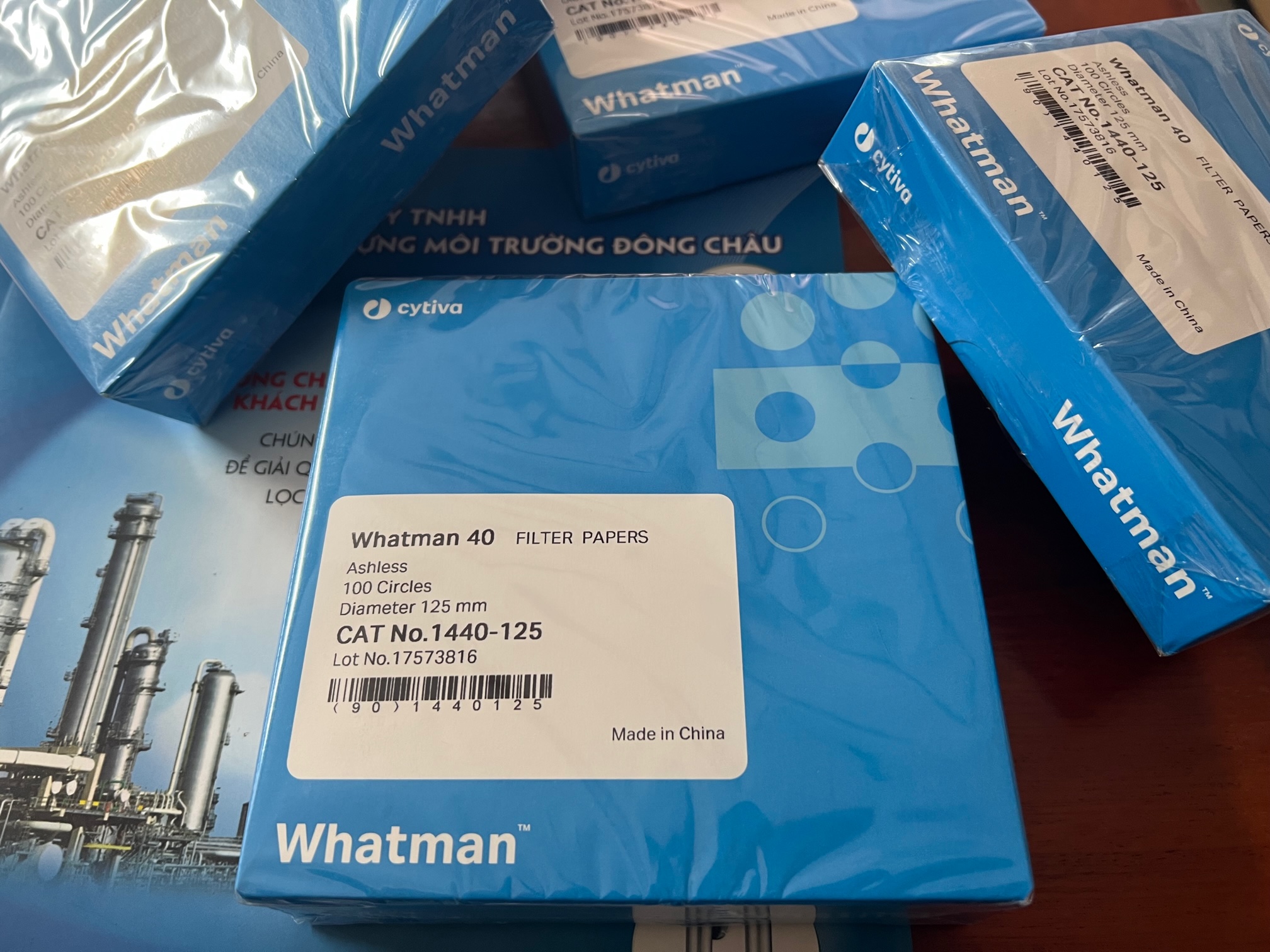 Giấy lọc cặn hóa chất miếng tròn 125mm, độ lọc 8 micron